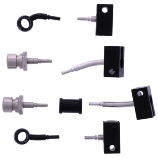 Bremsschlauch Stahlflex Kit Anschluss schwarz 4 - teilig passend für: Honda FJS