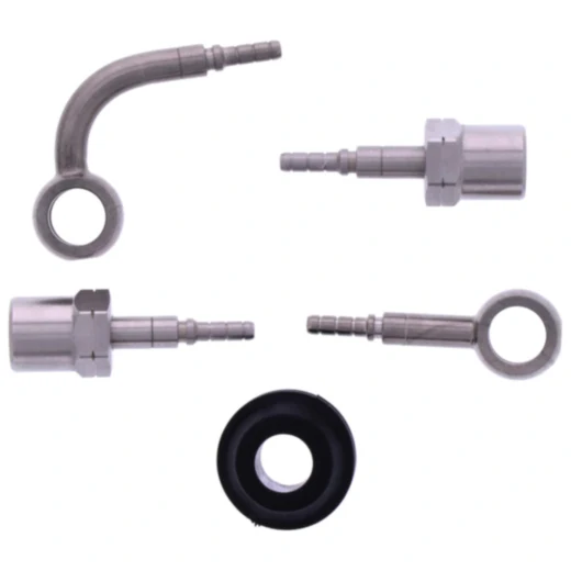 Bremsschlauch Stahlflex Kit Anschluss silber 2 - teilig passend für: Kawasaki ER - 6N