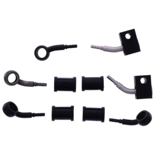 Bremsschlauch Stahlflex Kit Anschluss schwarz 3 - teilig passend für: Kawasaki Z