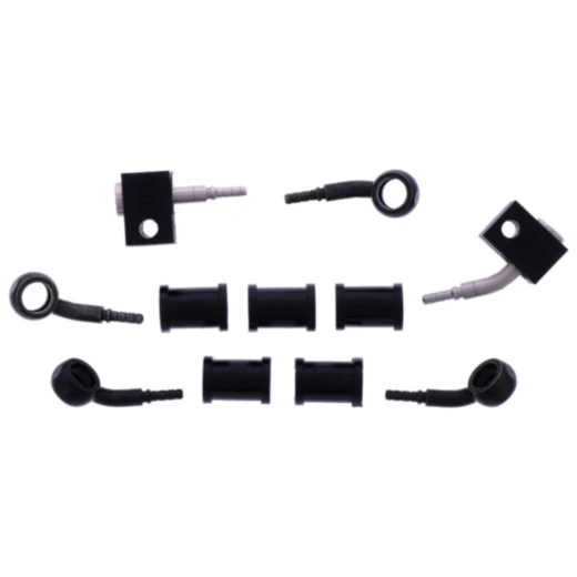 Bremsschlauch Stahlflex Kit Anschluss schwarz 3 - teilig passend für: Kawasaki Z 7576111