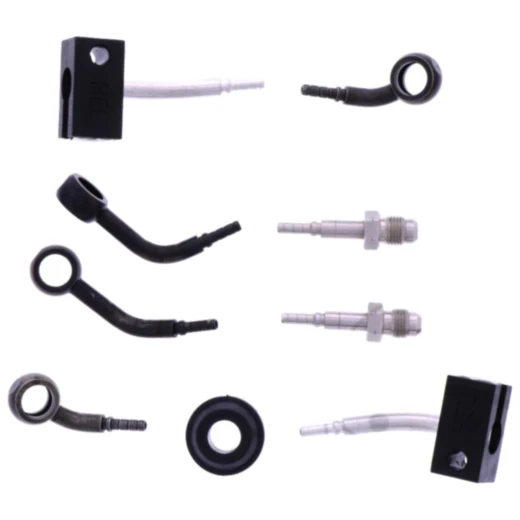 Bremsschlauch Stahlflex Kit Anschluss schwarz 4 - teilig passend für: Kawasaki Z