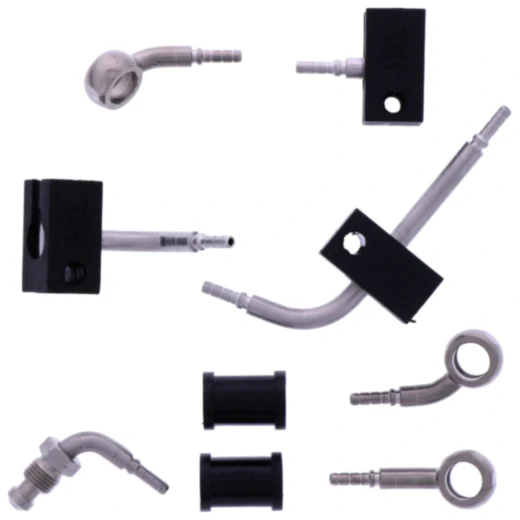 Bremsschlauch Stahlflex Kit Anschluss silber 4 - teilig passend für: Kawasaki ZX - 10R