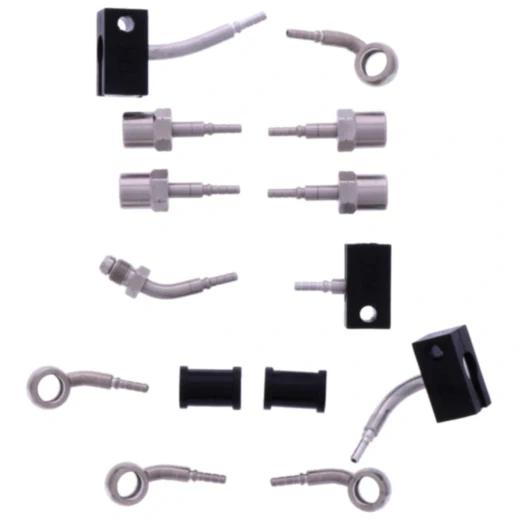 Bremsschlauch Stahlflex Kit Anschluss silber 6 - teilig passend für: Kawasaki ZZR