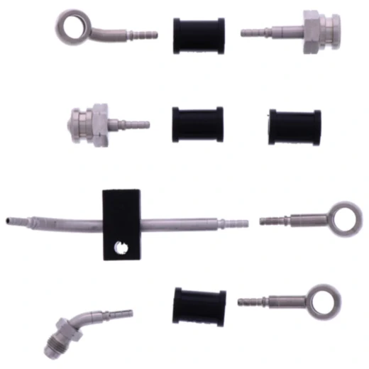 Bremsschlauch Stahlflex Kit Anschluss silber 4 - teilig passend für: Suzuki AN