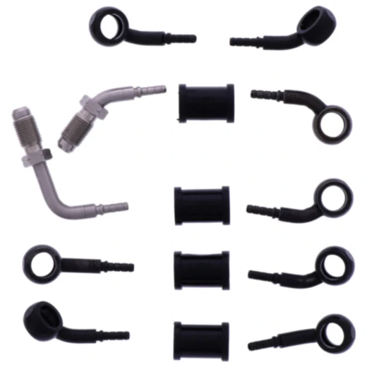 Bremsschlauch Stahlflex Kit schwarz 5-teilig für Motorräder