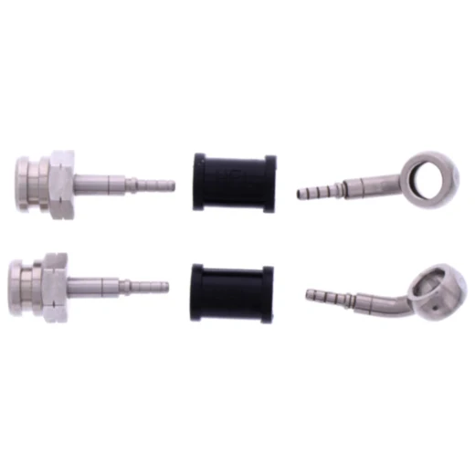 Bremsschlauch Stahlflex Kit 2-teilig silber mit Anschluss