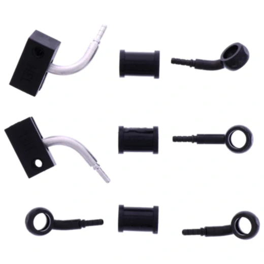 Stahlflex Bremsschlauch Kit Anschluss schwarz 3-teilig