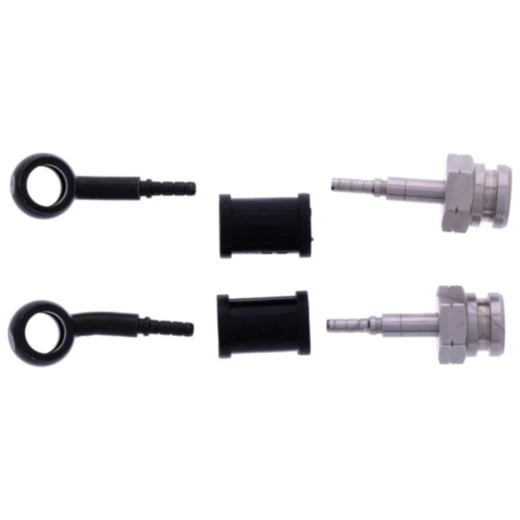 Bremsschlauch Stahlflex Kit mit schwarzen Anschlüssen 2-teilig