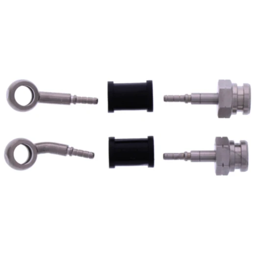 Bremsschlauch Kit Stahlflex Anschlüsse silber 2-teilig