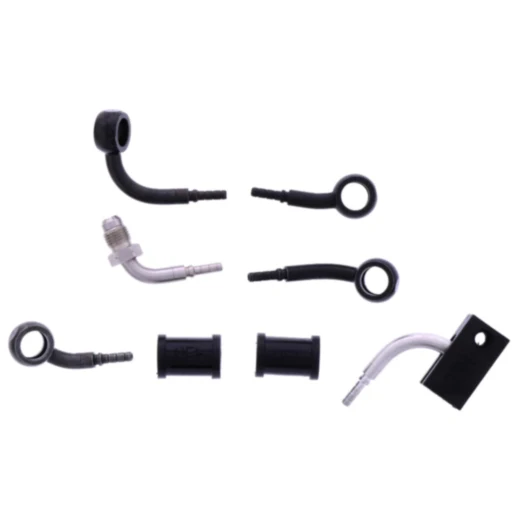 Stahlflex Bremsschlauch Kit mit schwarzen Anschlüssen 3-teilig