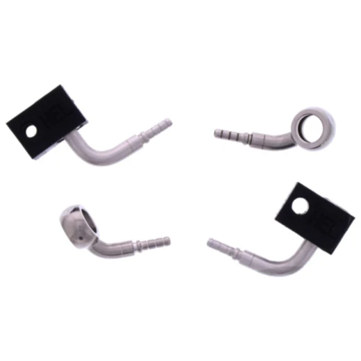 Bremsschlauch Stahlflex Kit 2-teilig mit silbernen Anschlüssen