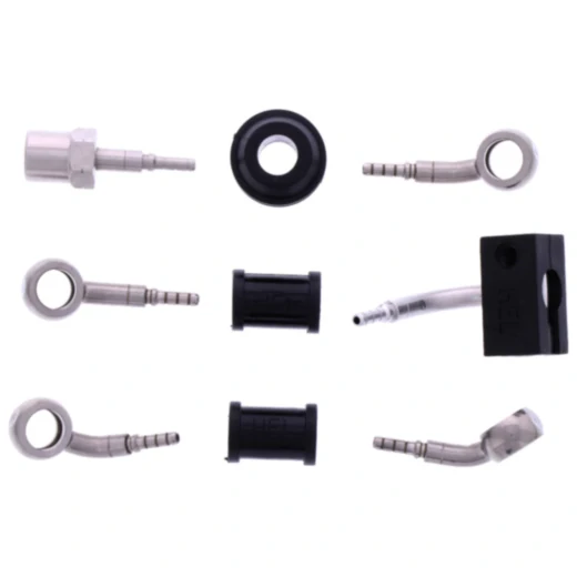 Bremsschlauch Stahlflex Kit 3-teilig silber