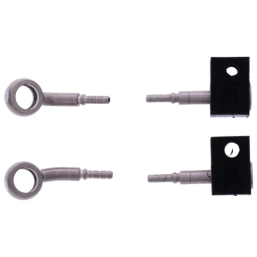 Bremsschlauch Kit 2-teilig aus Stahlflex in Silber