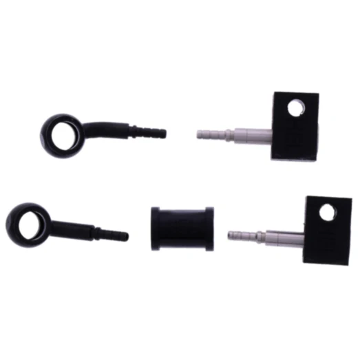 Bremsschlauch Stahlflex Kit für Motorräder Anschluss schwarz 2-teilig