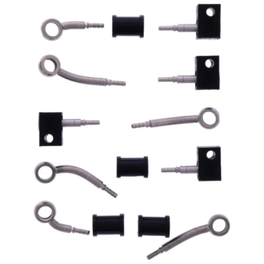 Bremsschlauch Stahlflex Kit silber 5-teilig für Motorräder