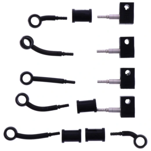 Stahlflex Bremsschlauch Kit mit schwarzen Anschlüssen 5-teilig 7576179