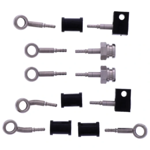 Stahlflex-Bremsschlauch Kit Anschluss silber 5-teilig