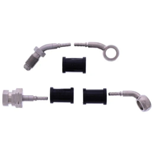 Bremsschlauch Stahlflex Kit 2-teilig silber