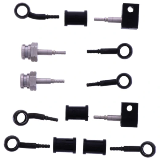 Stahlflex Bremsschlauch Kit Anschluss schwarz 5-teilig