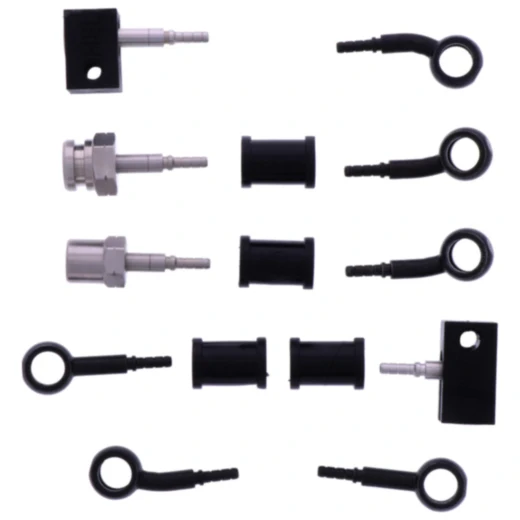 Bremsschlauch Stahlflex Kit 5-teilig mit schwarzen Anschluss