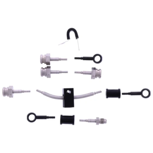 Bremsschlauch Stahlflex Kit Zubehör schwarz 5-teilig