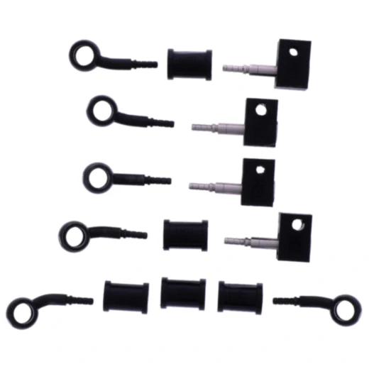 Bremsschlauch Stahlflex Kit Verbindungen schwarz 5-teilig