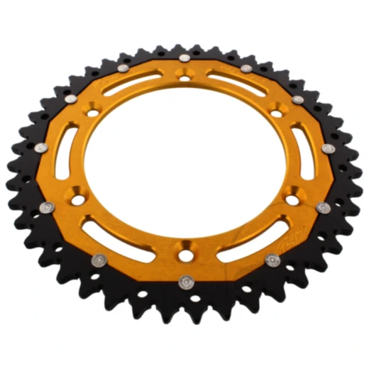 Kettenrad Dual 46Z Teilung 520 gold ZF Innendurchmesser 136 Lochkreis 156 passend für: Husqvarna TE, WR, SM, CR