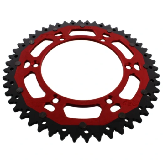 Kettenrad Dual 50Z Teilung 520 rot ZF Innendurchmesser 136 Lochkreis 156 passend für: Husqvarna TE, WR, SM, CR