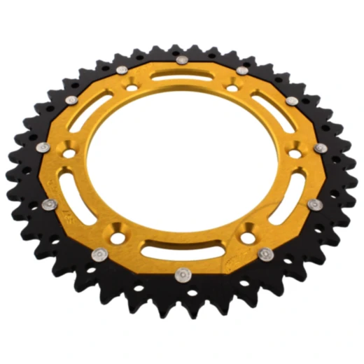 Kettenrad Dual 44Z Teilung 520 gold ZF Innendurchmesser 125 Lochkreis 150 passend für: Husqvarna FE, FC, TE