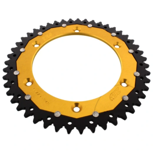 Kettenrad Dual 46Z Teilung 520 gold ZF Innendurchmesser 125 Lochkreis 150 passend für: Husqvarna FE, FC, TE