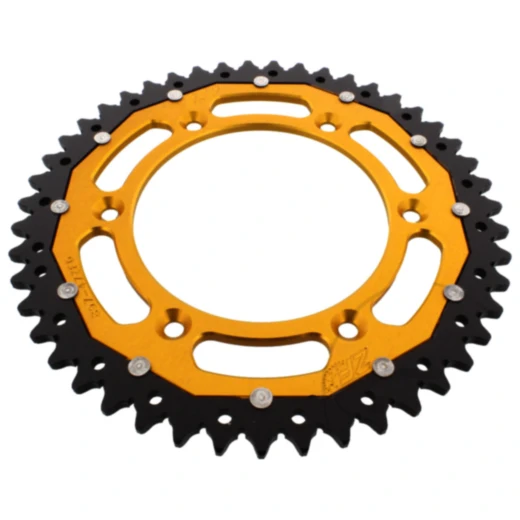 Kettenrad Dual 47Z Teilung 520 gold ZF Innendurchmesser 125 Lochkreis 150 passend für: Husqvarna FE, FC, TE