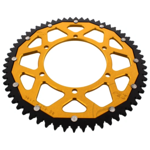 Kettenrad Dual 60Z Teilung 428 gold ZF Innendurchmesser 108 Lochkreis 123 passend für: Aprilia RS, RS4, Tuono