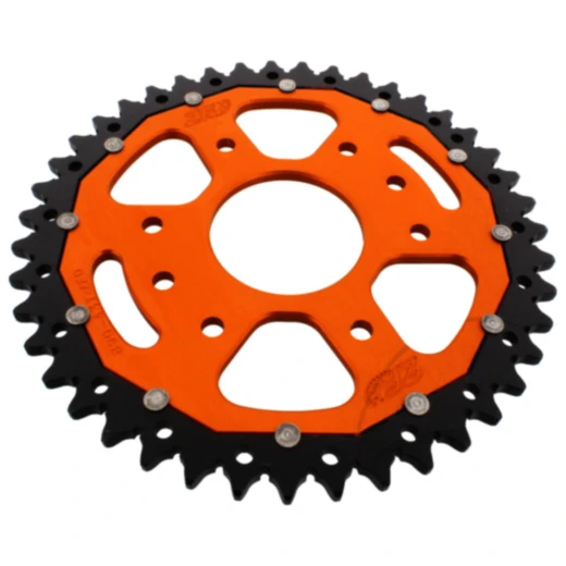 Kettenrad Dual 43Z Teilung 520 orange ZF Innendurchmesser 063 Lochkreis 110 passend für: Husqvarna Svartpilen, Vitpilen, SM