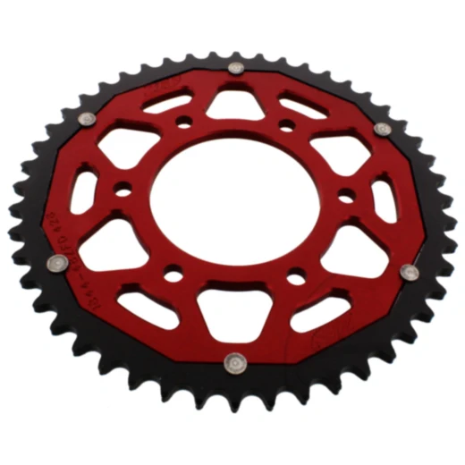 Kettenrad Dual 48Z Teilung 428 rot für ZF Sprockets