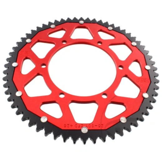 Kettenrad Dual 60Z Teilung 428 rot ZF Innendurchmesser 108 Lochkreis 123 passend für: Aprilia RS, RS4, Tuono