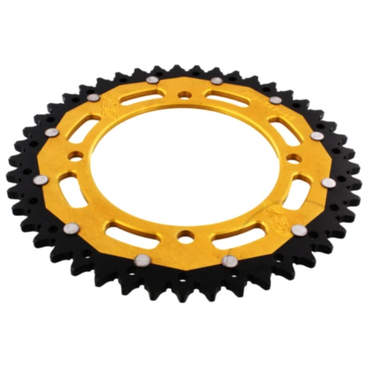 Kettenrad Dual 45Z Teilung 520 gold ZF Innendurchmesser 125 Lochkreis 145 passend für: MZ/MUZ Baghira