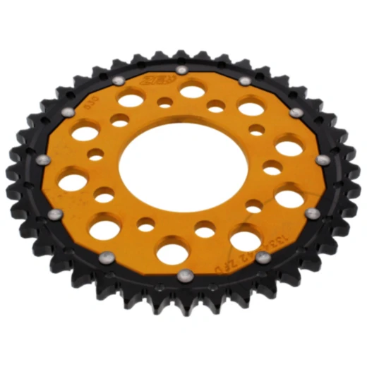 Kettenrad Dual 42Z Teilung 530 gold ZF Innendurchmesser 080 Lochkreis 110 passend für: Honda CBX, CBR, VF