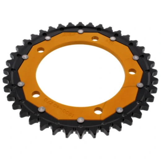 Kettenrad Dual 40Z Teilung 530 gold ZF Innendurchmesser 120 Lochkreis 140 passend für: Triumph Tiger, Sprint, Daytona