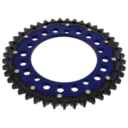 Kettenrad Dual 43Z Teilung 530 blau ZF Innendurchmesser 120 Lochkreis 140 passend für: Triumph Tiger, Sprint, Daytona