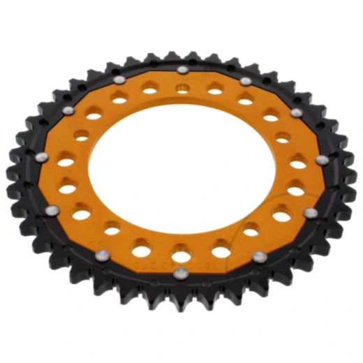 Kettenrad Dual 43Z Teilung 530 gold ZF Innendurchmesser 120 Lochkreis 140 passend für: Triumph Tiger, Sprint, Daytona