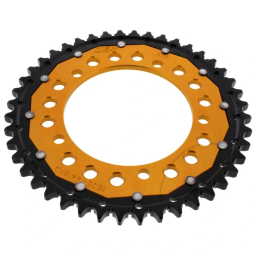 Kettenrad Dual 44Z Teilung 530 gold ZF Innendurchmesser 120 Lochkreis 140 passend für: Triumph Tiger, Sprint, Daytona