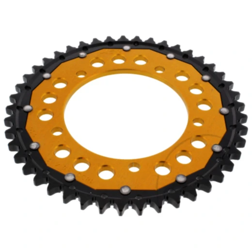 Kettenrad Dual 45Z Teilung 530 gold ZF Innendurchmesser 120 Lochkreis 140 passend für: Triumph Tiger, Sprint, Daytona