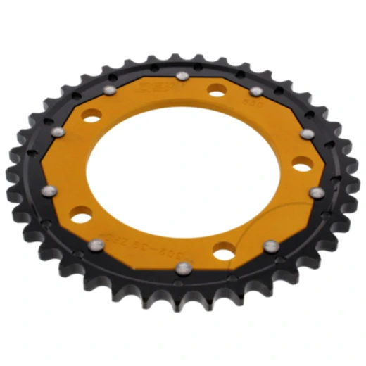 Kettenrad Dual 39Z Teilung 530 gold ZF Innendurchmesser 112 Lochkreis 138 passend für: Honda CB, CBR, CBF