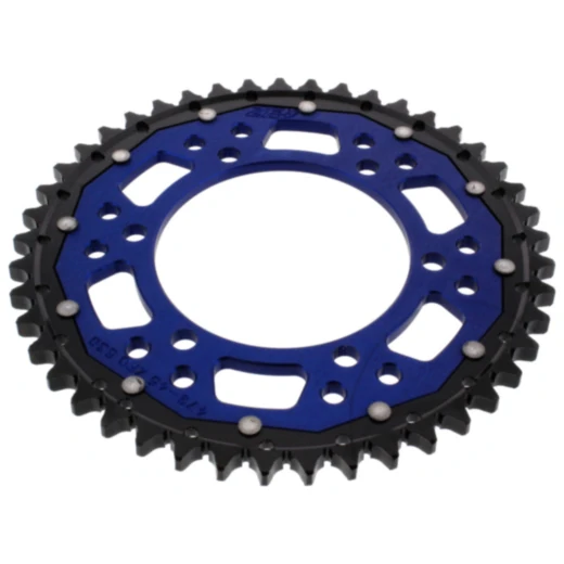 Kettenrad Dual 45Z Teilung 530 blau ZF Innendurchmesser 110 Lochkreis 130 passend für: MZ/MUZ 1000