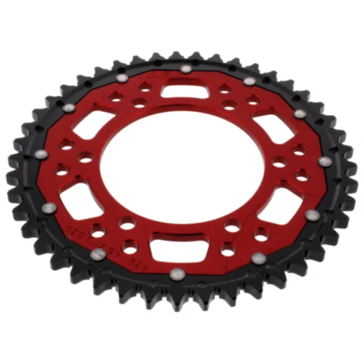 Kettenrad Dual 45Z Teilung 530 rot ZF Innendurchmesser 110 Lochkreis 130 passend für: MZ/MUZ 1000