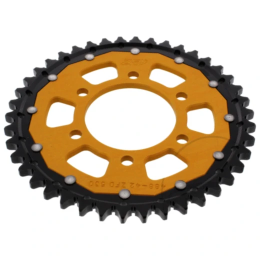 Kettenrad Dual 42Z Teilung 530 gold ZF Innendurchmesser 080 Lochkreis 104 passend für: Kawasaki ZRX, ZX - 9R, ZX - 12R