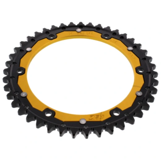 Kettenrad Dual 43Z Teilung 530 gold ZF Innendurchmesser 155 Lochkreis 176 passend für: Triumph Speed Triple, Sprint, Daytona