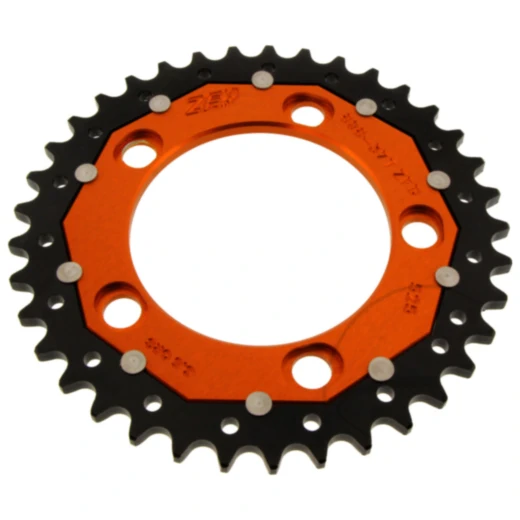 Kettenrad Dual 37Z 525 orange ZF