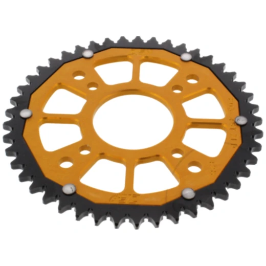Kettenrad Dual 45Z Teilung 428 gold ZF Innendurchmesser 058 Lochkreis 090