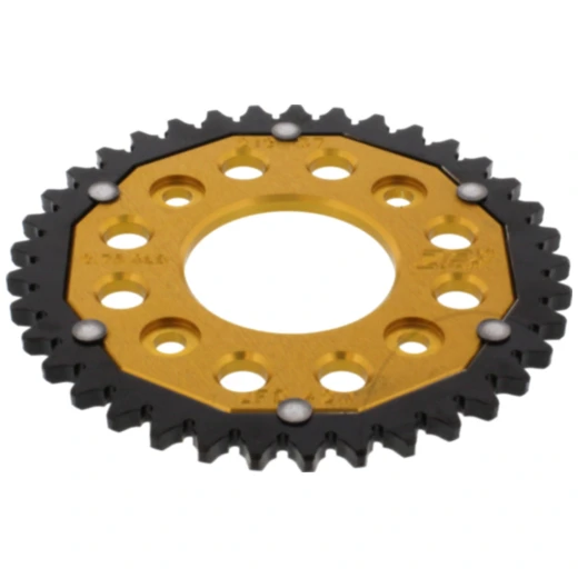 Kettenrad Dual 37Z Teilung 420 gold ZF Innendurchmesser 058 Lochkreis 090